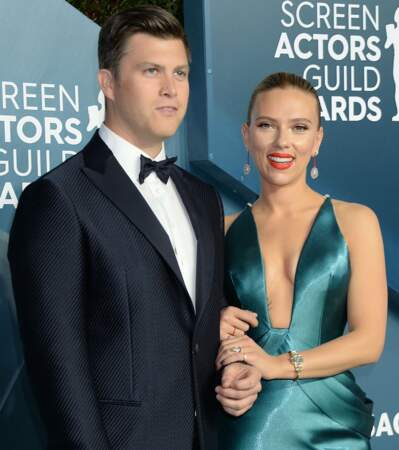 Scarlett Johansson et son fiancé Colin Jost
