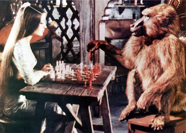 Dans Sinbad et l’œil du tigre (1977), la comédienne a eu un partenaire de jeu un petit peu particulier…
