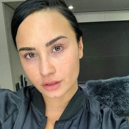 Selfie sans maquillage pour Demi Lovato. 