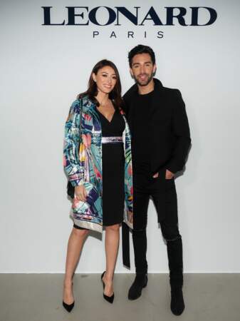 Rachel Legrain-Trapani et son petit ami Valentin Leonard ont assisté au défilé Leonard pendant la Fashion Week de Paris !
