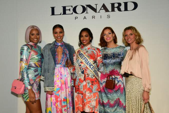Plusieurs Miss se sont rendues au défilé Leonard pendant la Fashion Week le 27 février 2020