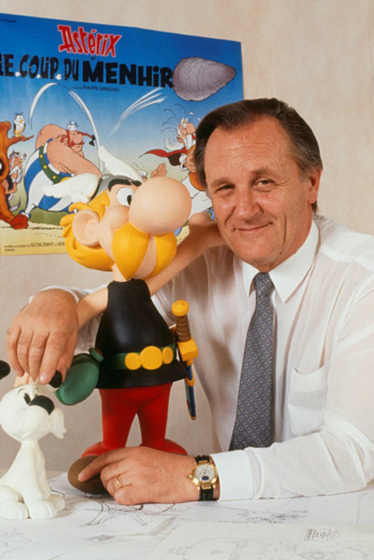 Albert Uderzo : Astérix, sa fille Sylvie Uderzo et son gendre Bernard ...