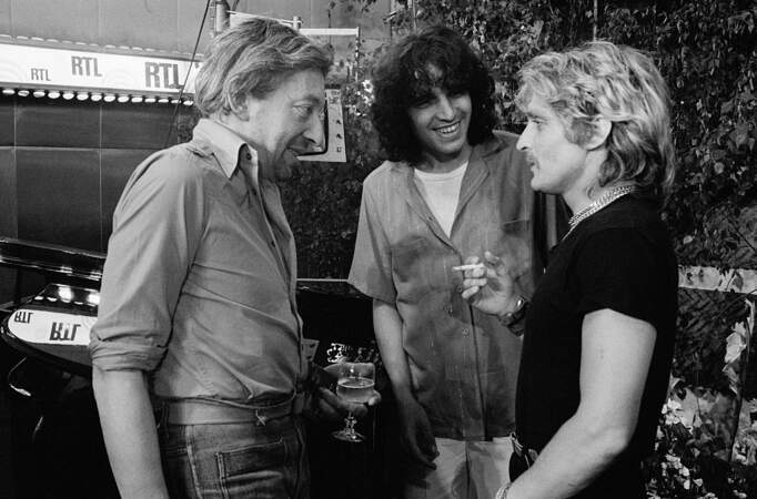 Avec Serge Gainsbourg et Julien Clerc, en 1978.
