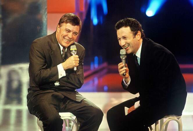 Guy Bedos et Michel Drucker dans "Stars 90" sur TF1 (1994)