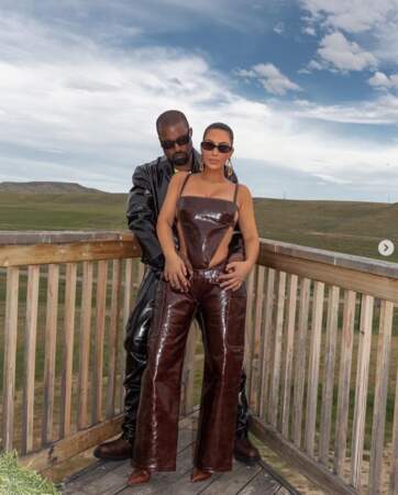 Kim Kardashian et Kanye West ont revisité le vestiaire western dans le Wyoming. 