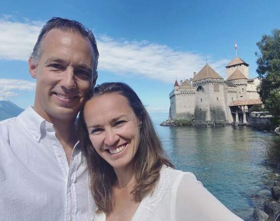 La sportive Marina Hingins et son mari Harald ont fait une balade en amoureux au Château Chillon en Suisse. 