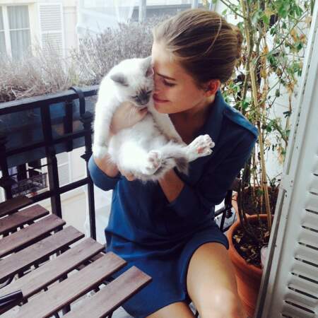 Solène Hébert est folle d'amour pour son chat !