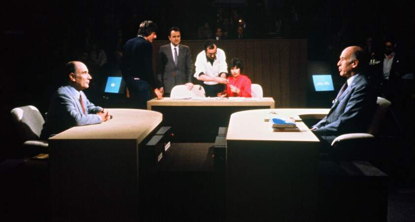 Juste avant le débat télévisé le 5 mai 1981 face à François Mitterand