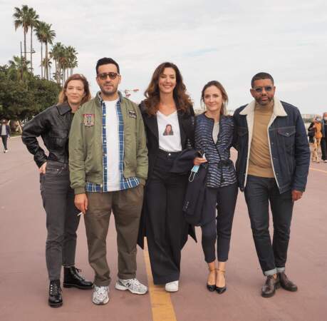 Le casting de "La Flamme" avec Celine Sallette, Jonathan Cohen, Doria Tillier, Camille Chamoux et Youssef Hagji 