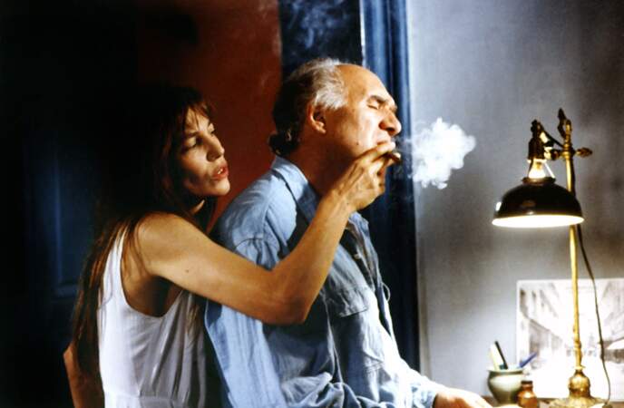 En 1991, dans La belle noiseuse de Jacques Rivette avec Michel Piccoli.