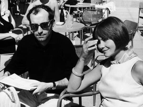 Jean-Luc Godard et Macha Méril présentent "Une femme mariée" à Venise en 1964.