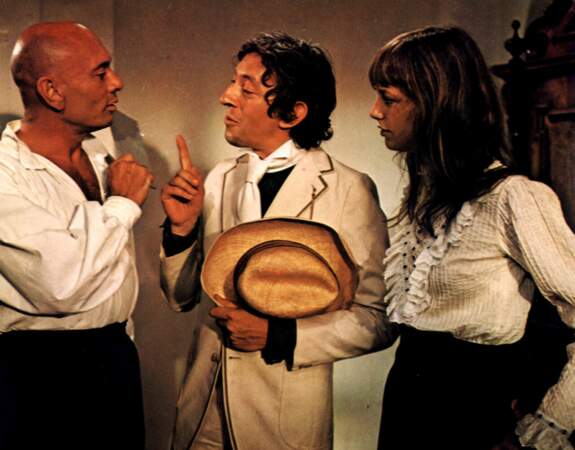 1970-1971 : elle tourne plusieurs films aux côtés de Serge Gainsbourg. Ici dans Le Roman d'un voleur de chevaux avec Yul Brynner.