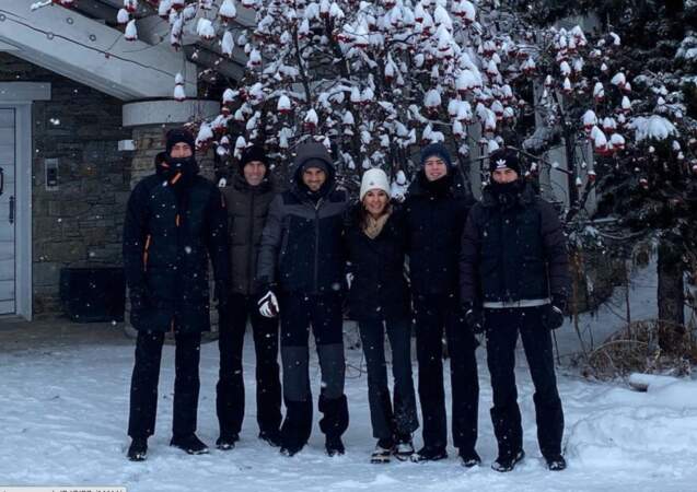 Noël sous la neige pour Zinedine et Véronique Zidane et leurs enfants