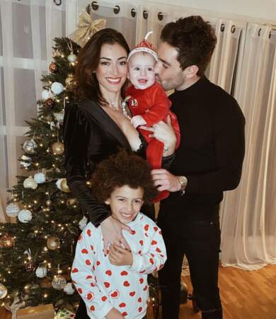 Premier Noël à quatre pour Rachel Legrain-Trapani avec son chéri Valentin Léonard et les petits Gianni et Andrea