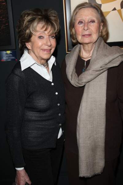 Avec Michèle Morgan lors de son 90ème anniversaire, en 2010. 