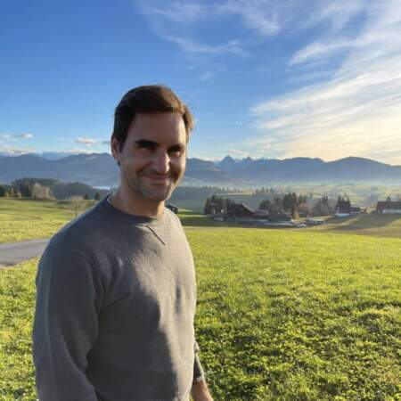 Et petite balade au vert en Suisse pour Roger Federer. 