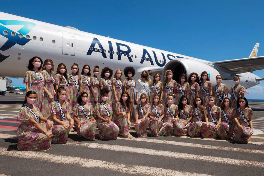 Arrivée des candidates à l'aéroport de l'Ile de La Réunion