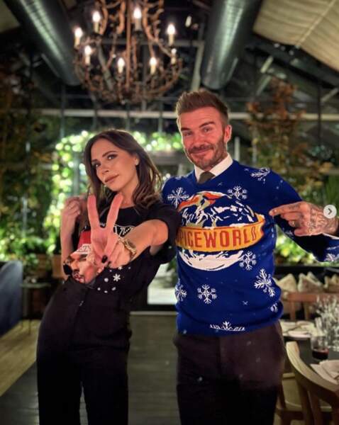 Et David Beckham avait enfilé un pull de Noël en hommage aux Spice Girls, pour le plus grand bonheur de sa femme Victoria.