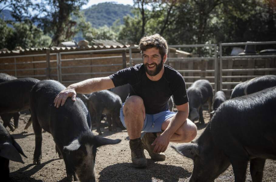 Sébastien, 35 ans, est éleveur de cochons, charcutier et castanéiculteur en Corse