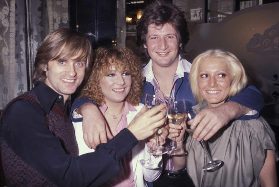 Dave fêtant les fiançailles de Patrick Sébastien et Marie Myriam en 1978.