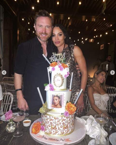 David Guetta était aux côtés de sa compagne Jessica Ledon pour célébrer son anniversaire.