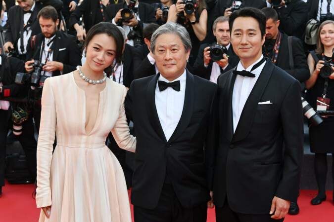 Tang Wei, le réalisateur Park Chan-wook, et Go Kyung-Pyo