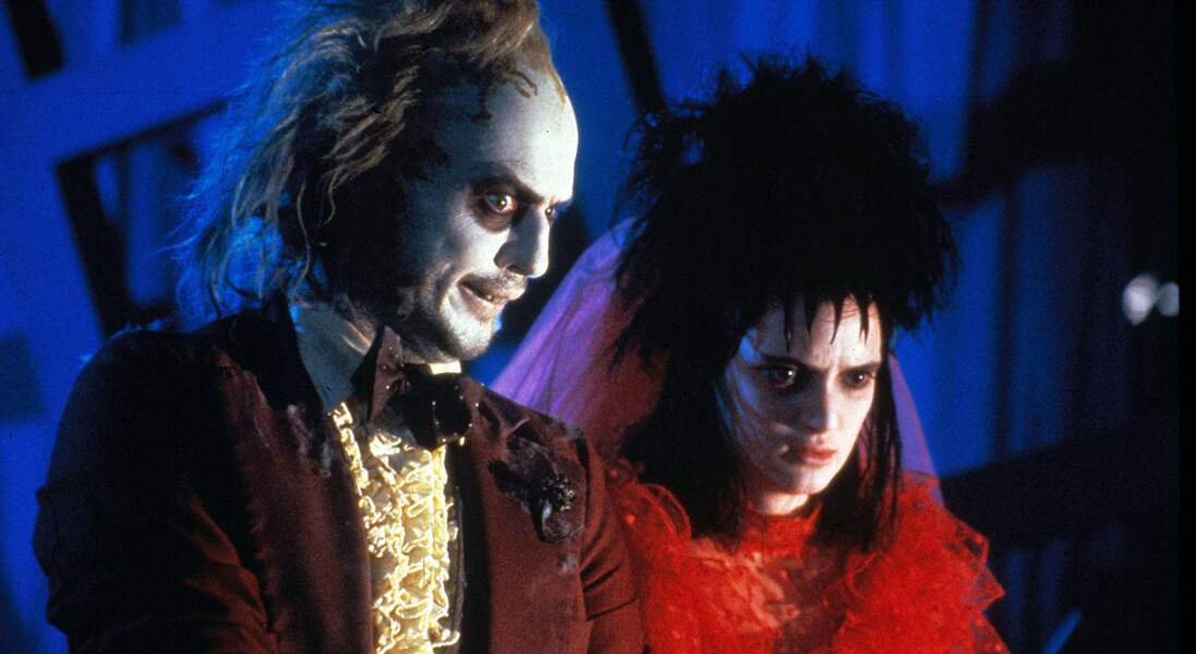1987 : Winona Ryder et Michael Keaton dans Beetlejuice.