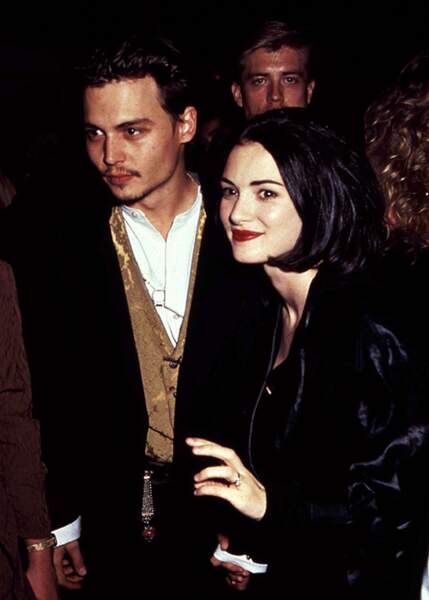 1990 : Winona Ryder et son compagnon de l'époque, Johnny Depp. 