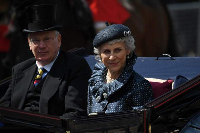 Le Prince Richard, duc de Gloucester et Birgitte, duchesse de Gloucester pendant le défilé Trooping the Colour