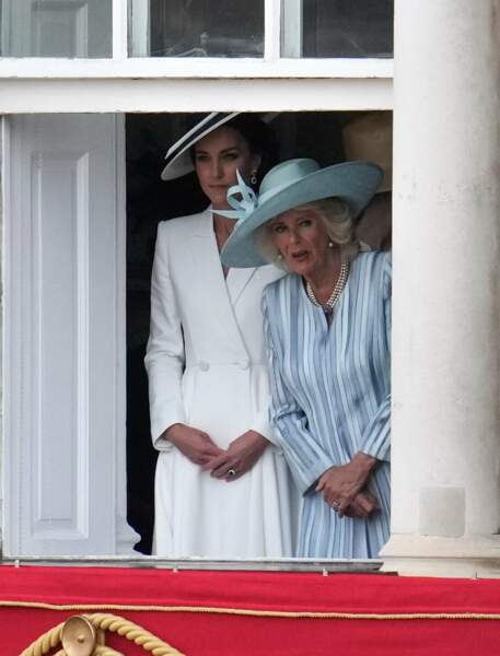 La duchesse de Cambridge et la duchesse de Cornouailles assistent à la cérémonie de Trooping of the Colour au défilé des Horse Guards