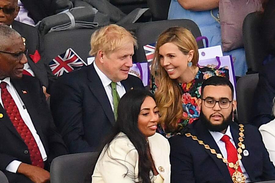 Le Premier ministre Boris Johnson et sa femme Carrie au concert du jubilé de la reine