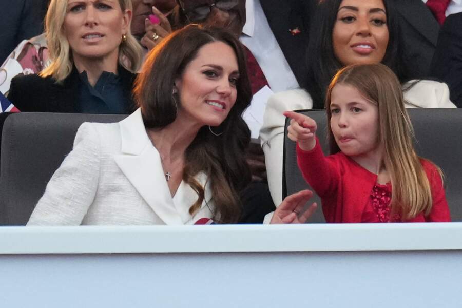 Kate Middleton et la princesse Charlotte passionnées par le concert du jubilé de la reine