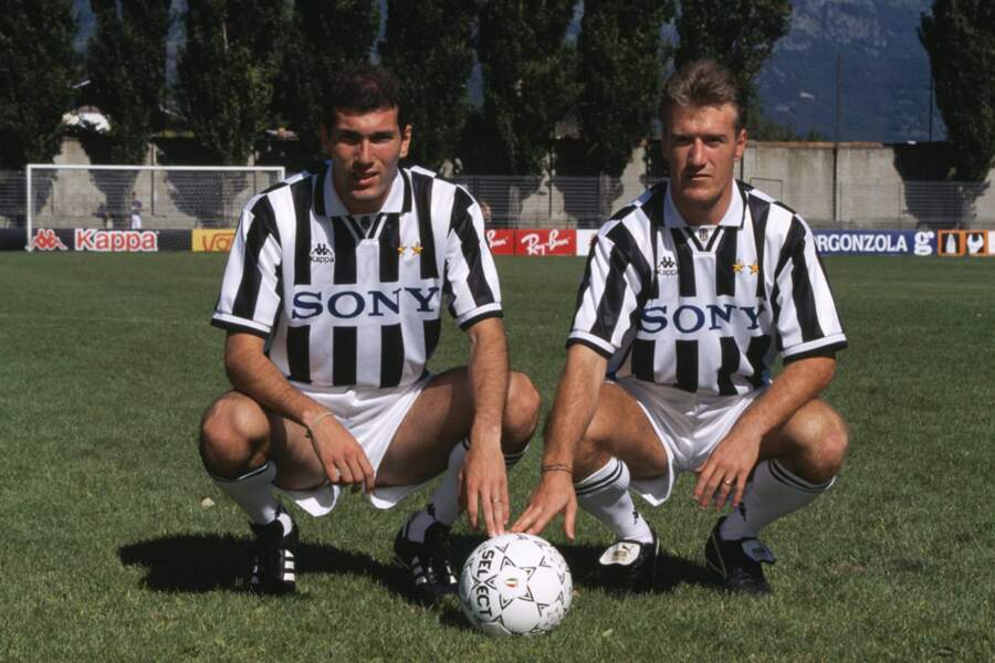 Zinedine Zidane et Didier Deschamps à la Juventus de Turin en 1996.