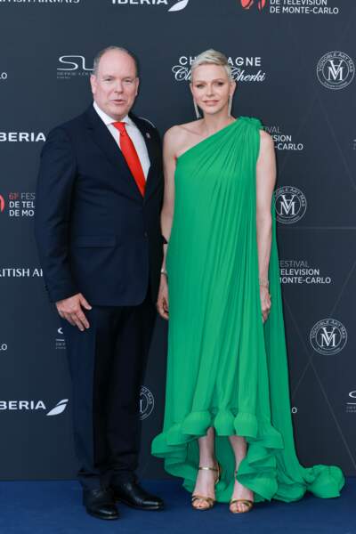 Le couple princier à l'ouverture du 61e Festival de télévision de Monte-Carlo, vendredi 17 juin.