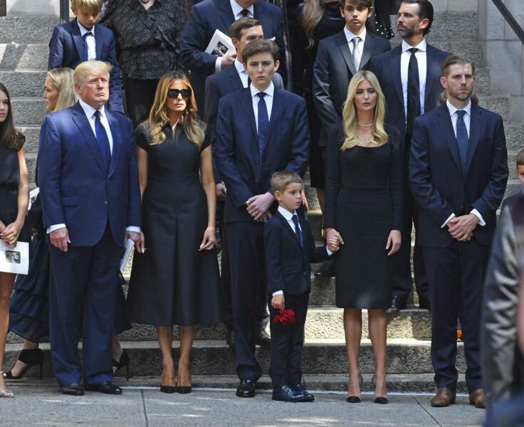 Le clan Trump était présent en nombre, notamment Ivanka et Donald Jr, les deux enfants d'Ivana Trump.