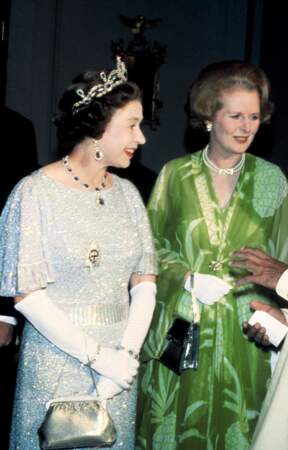 La reine Elisabeth II et la Première ministre Margareth Thatcher 