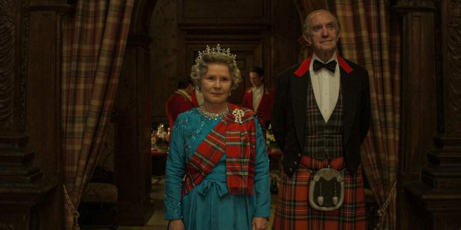 Elizabeth et le prince Philip, joués par Imelda Staunton et Jonathan Pryce