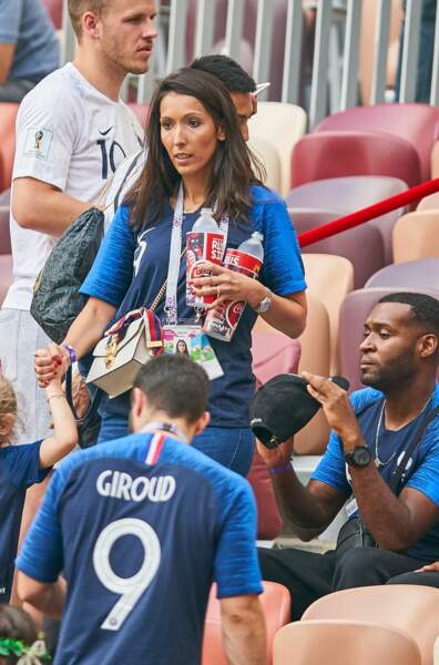 Jennifer Giroud dans les gradins, en Russie, lors de la finale de la Coupe du monde 2018
