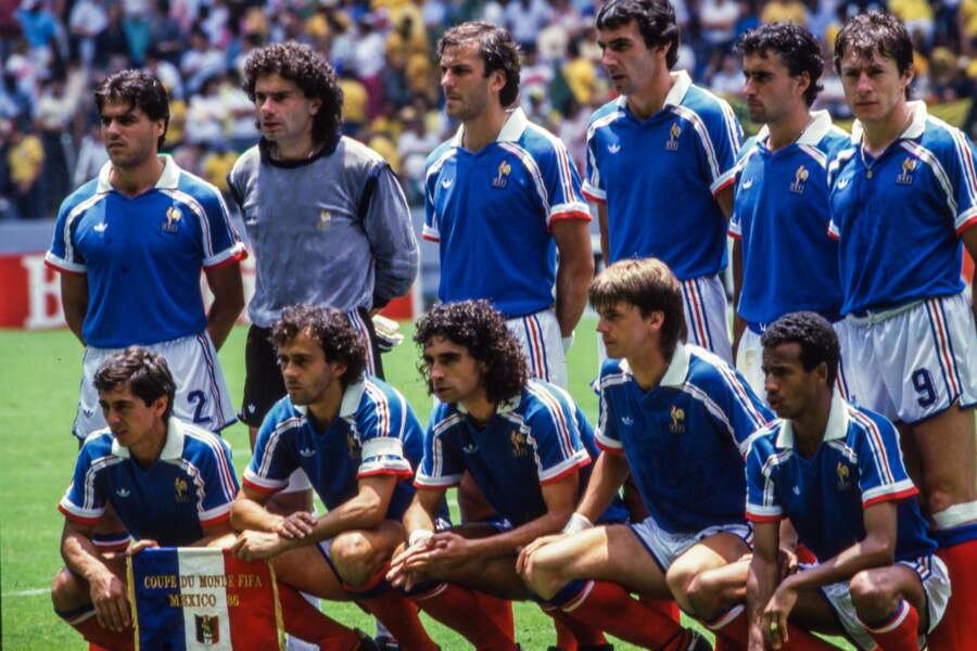 La dream team tricolore et sa tunique lors de l'inoubliable Coupe du monde 1986 au Mexique