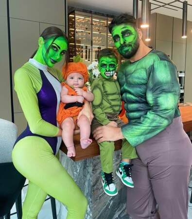 Nabilla et Thomas Vergara en famille pour incarner She-Hulk et Hulk