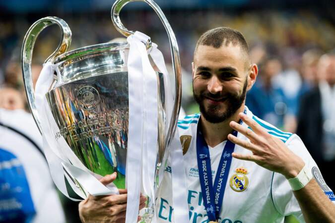 En 2018, Karim Benzema remporte pour la 4e fois la Ligue des champions avec le Real Madrid