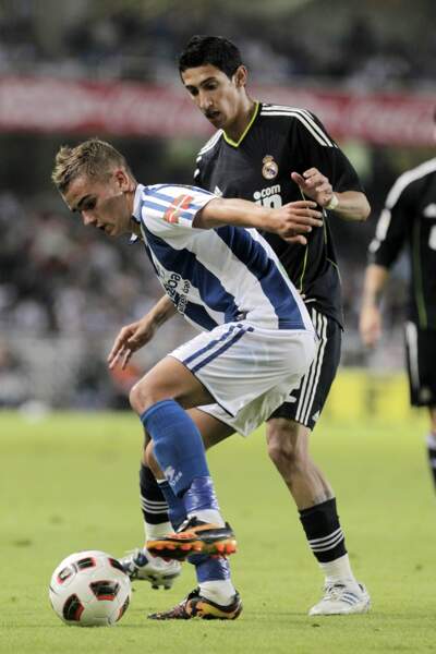 Antoine Griezmann joue son premier match en Liga avec la Real Sociedad le 29 août 2010.