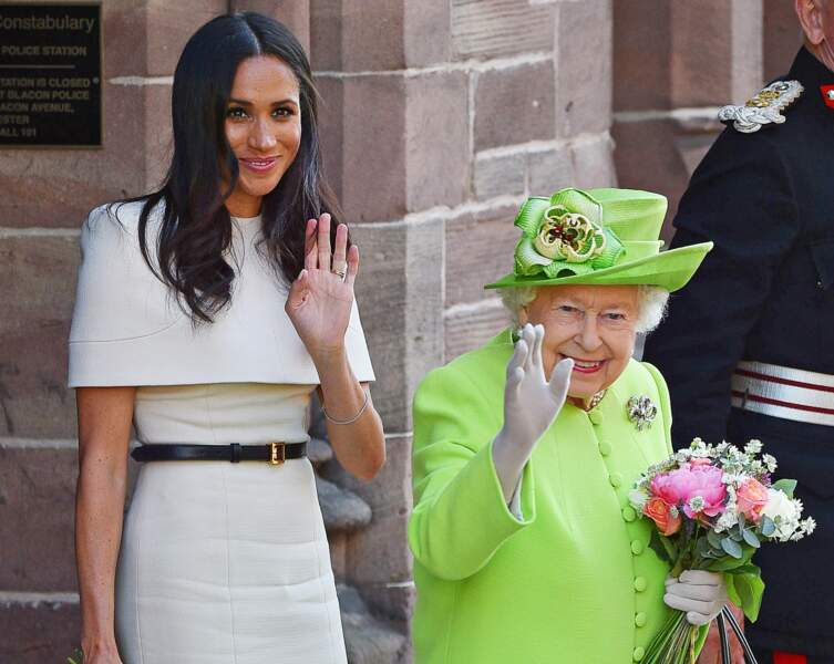 La reine Elizabeth II et la princesse de Sussex Meghan Markle en juin 2018.