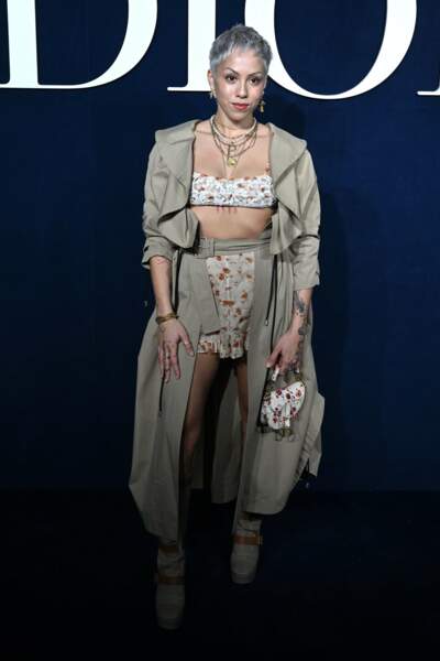 Poppy Ajudha lors du défilé Dior qui s'est tenu à Paris le mardi 28 février 2023