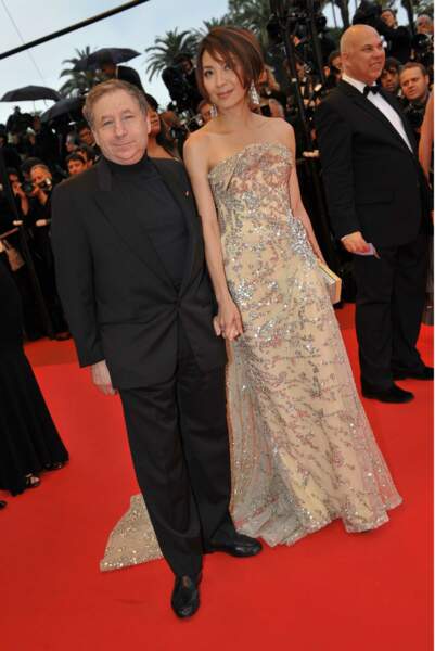 Michelle Yeoh et Jean Todt ont pris la pose à plusieurs reprises sur les célèbres marches du festival de Cannes, ici en 2008