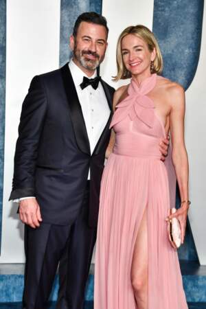 Jimmy Kimmel and Molly McNearney lors des Vanity Fair Oscars Party 2023 à Los Angeles, dimanche 12 mars