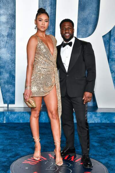 Kevin Hart et de sa femme, Eniko lors des Vanity Fair Oscars Party 2023 à Los Angeles, dimanche 12 mars