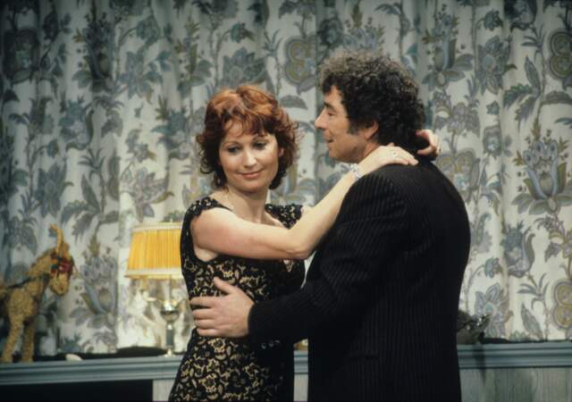 Marion Game et Serge Sauvion pour la pièce "La crecerelle" en 1978