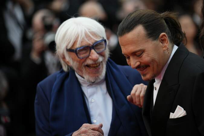 Johnny Depp et Pierre Richard sur le tapis rouge de Cannes 2023