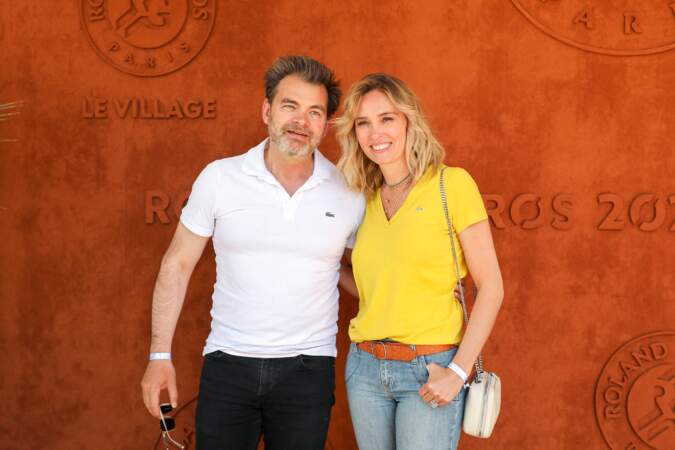 Le couple au village des Internationaux de France de tennis de Roland Garros en 2021